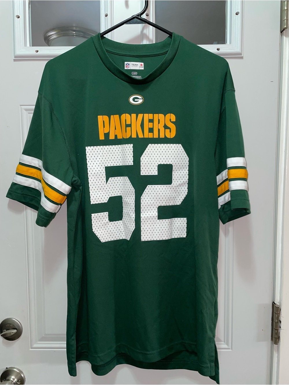 NFL Team Apparel Green Bay Packers Clay Matthews #52 Jersey Style T-shirt Large